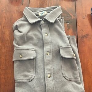 Fair Harbor Gray Flannel Long Sleeve Shirt Size Large
